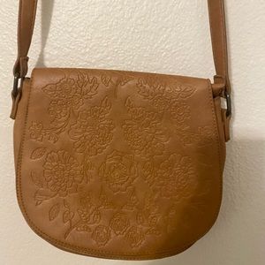 Boho vegan leather cross body purse